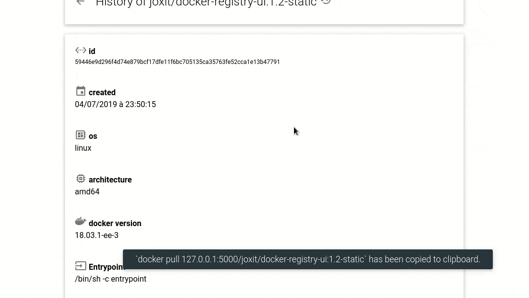 Docker Registry Screenshot 3