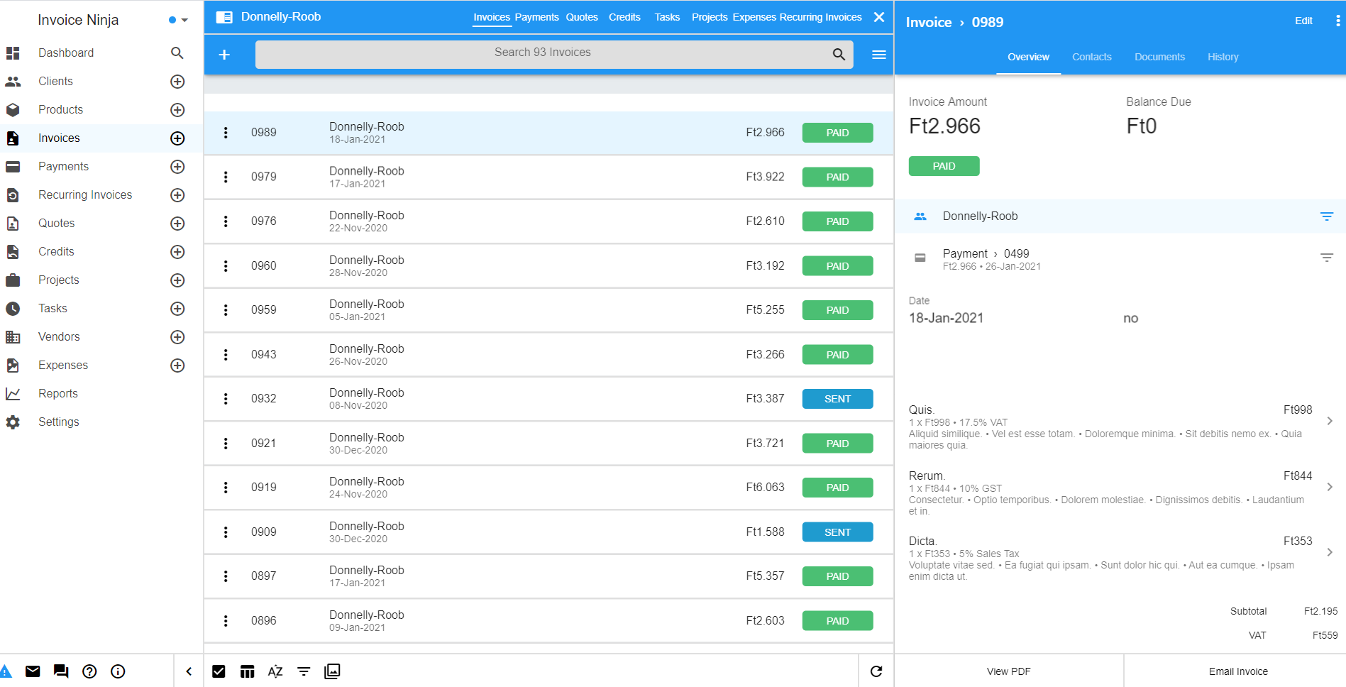 Invoice Ninja v5 Screenshot 1