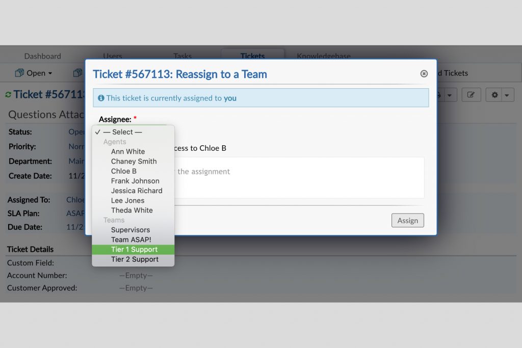 osTicket Screenshot 3