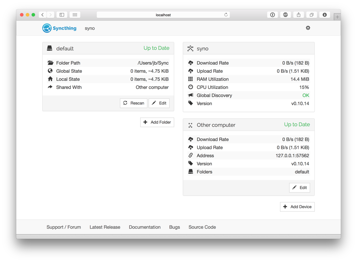 Syncthing Screenshot 2