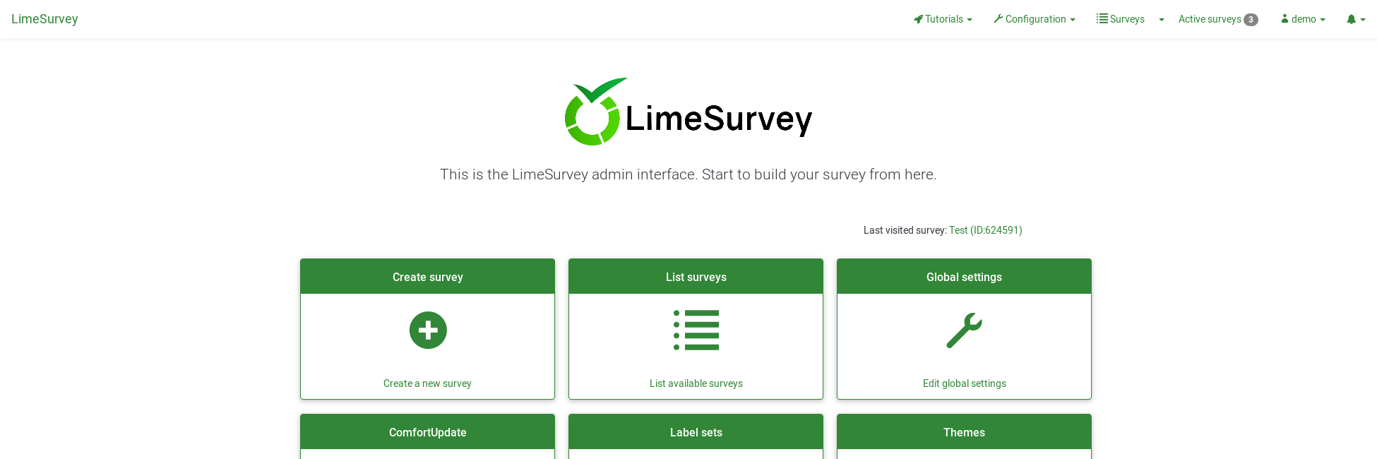 LimeSurvey CE Screenshot 1