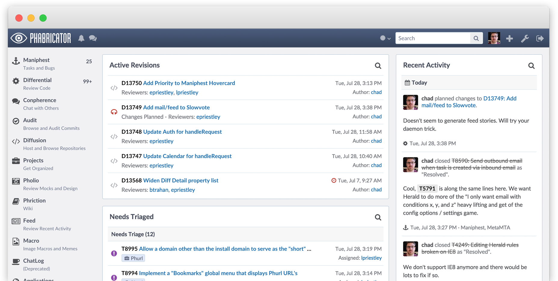 Phabricator Screenshot 1