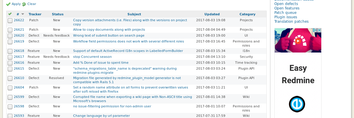 Redmine Screenshot 2